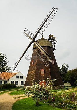 风车,holzmühle,布朗