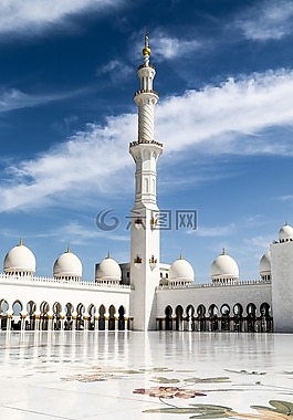 清真寺,阿布扎比,白色清真寺