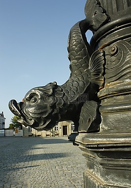 魚(yú),噴泉,城市
