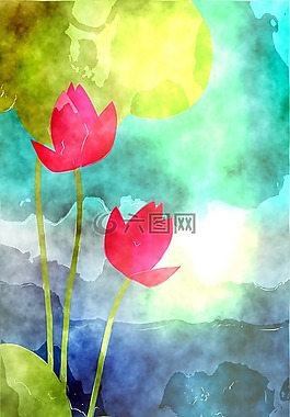 水彩,漆,畫