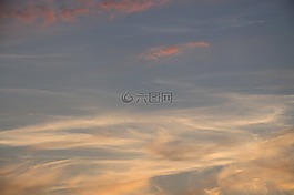 天空,云,余辉