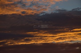天空,云,余辉