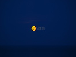 月球,海,夜