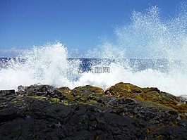 波,崩潰,海洋