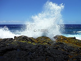 波,崩潰,海洋