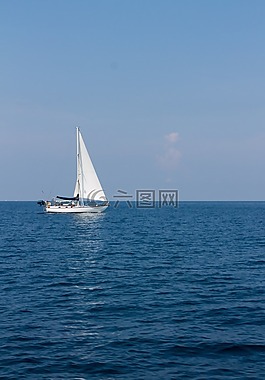 帆船,海,船舶