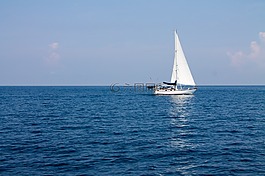 帆船,海,船舶
