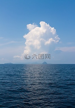 云,海,夏天