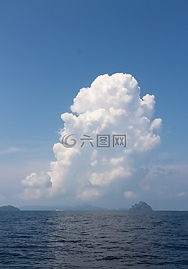 云,海,夏天