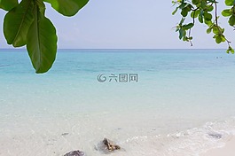 海,海灘,島
