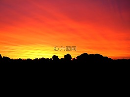日落,非洲,南非