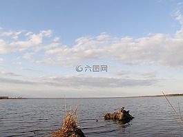 湖,天空,云