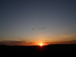 日落,日出,天空