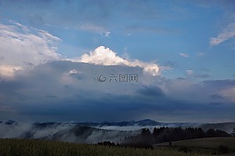 云,霧,天空