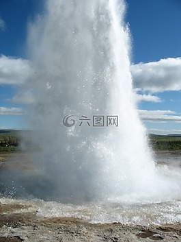 噴泉,冰島,水