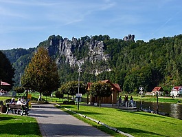 岩,bastei,易北河