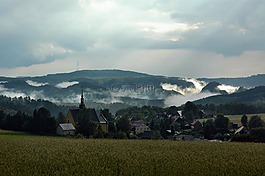 hinterhermsdorf,雾,景观