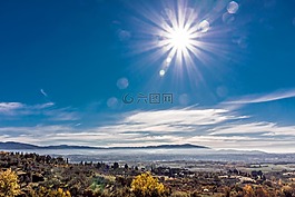 全景,天空,景觀