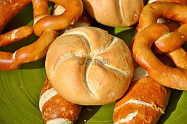 滚,椒盐卷饼,烘焙食品