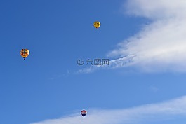 熱氣球,天空,飛