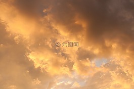云,天空,日落