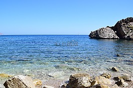 海灘,石頭,海