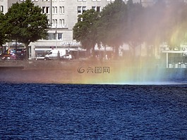 漢堡,innenalster,噴泉