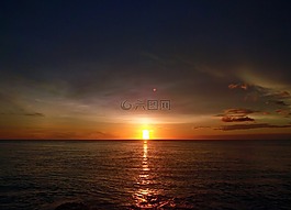 墾丁,海,落日