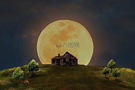 滿月,首頁,草地