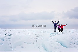 休倫湖,凍結,人