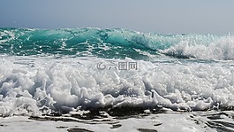 波,砸,泡沫
