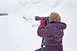 攝影師,冬天,雪