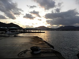 海,晚上,天空