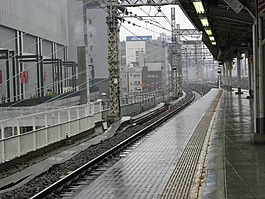 碼頭,站,火車
