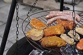 烤架,烤肉,肉