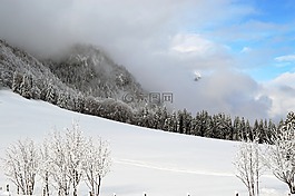 冬天,現(xiàn)場,山