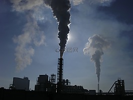 景觀,排放,煙囪