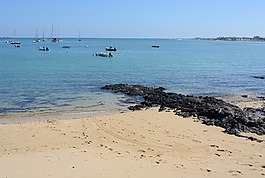 海,海灘,石頭