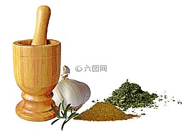 砂漿,香料,大蒜頭