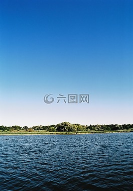 太陽(yáng),湖,蘆葦