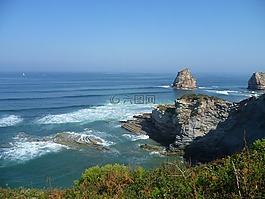 海岸,法國,大西洋