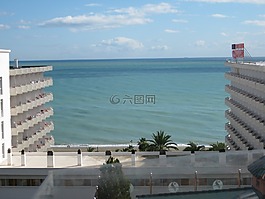 海,海滩,酒店