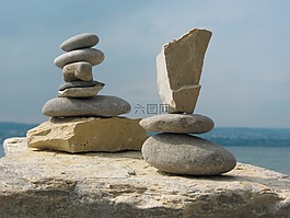 石頭,休息,形式