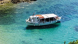 船,海,藍色