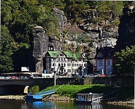 elbsansteingebirge,巖,易北河