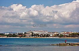 復(fù)雜的酒店,土耳其,海