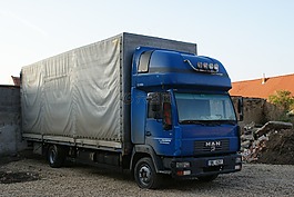 卡車,人,貨物