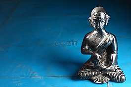 佛,藍色,雕像