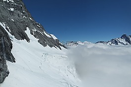 天空,冰川,阿爾卑斯山