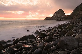 海岸,巖,海洋